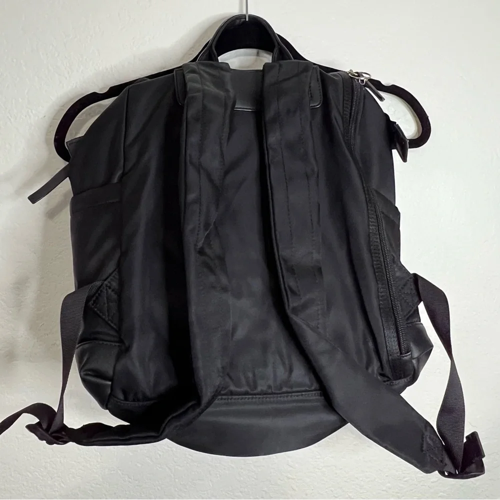 Tutilo New York Boost Black Nylon Leather Backpack School Laptop Bag‎ Travel